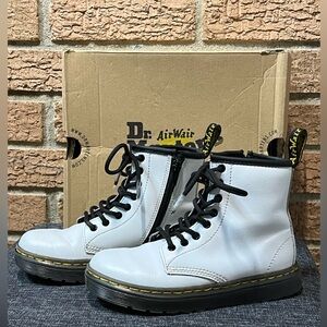 Dr. Martens Kids White and Black Boots